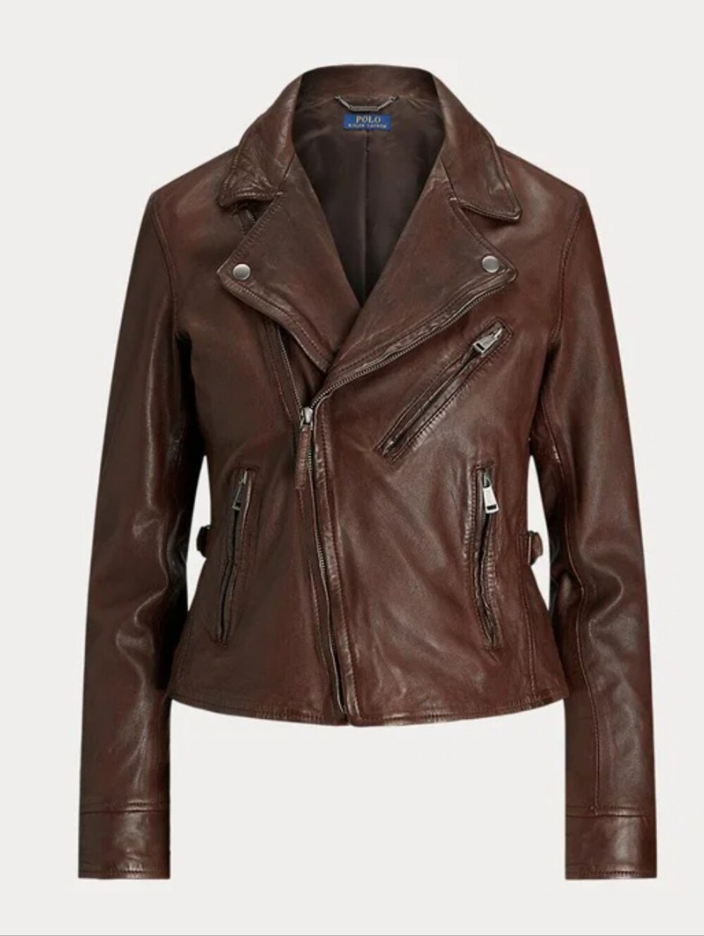 NWT Polo Ralph Lauren 100% Lamb Leather Moto Jacket